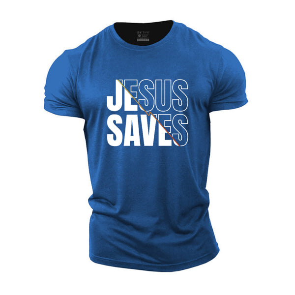 Men's Jesus Saves Cotton T-Shirt